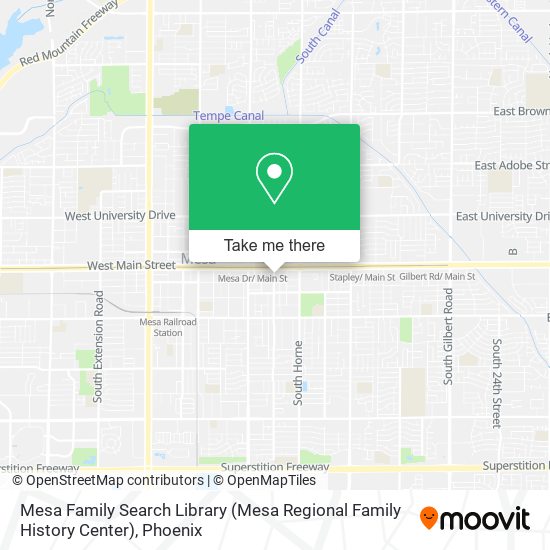 Mesa Family Search Library (Mesa Regional Family History Center) map