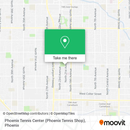 Mapa de Phoenix Tennis Center (Phoenix Tennis Shop)