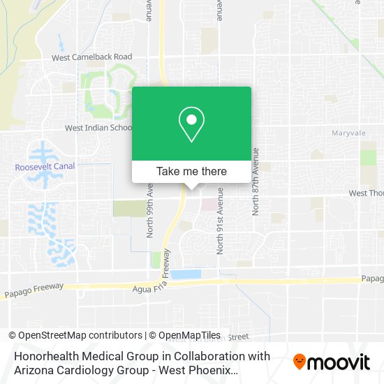 Mapa de Honorhealth Medical Group in Collaboration with Arizona Cardiology Group - West Phoenix