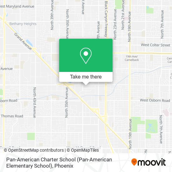 Mapa de Pan-American Charter School