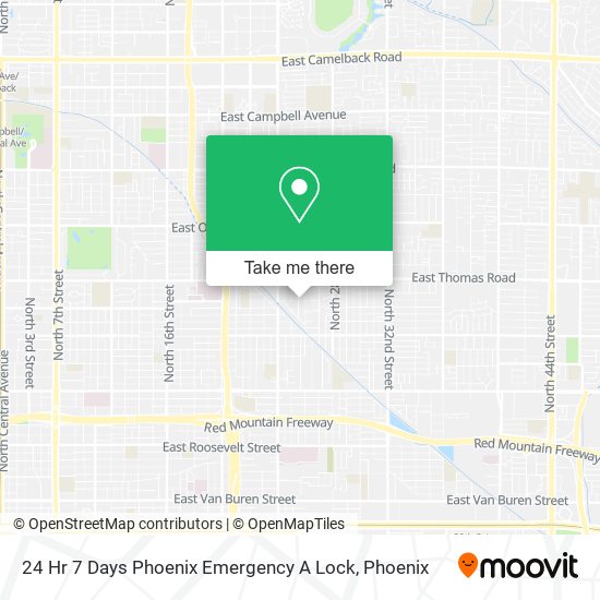 Mapa de 24 Hr 7 Days Phoenix Emergency A Lock