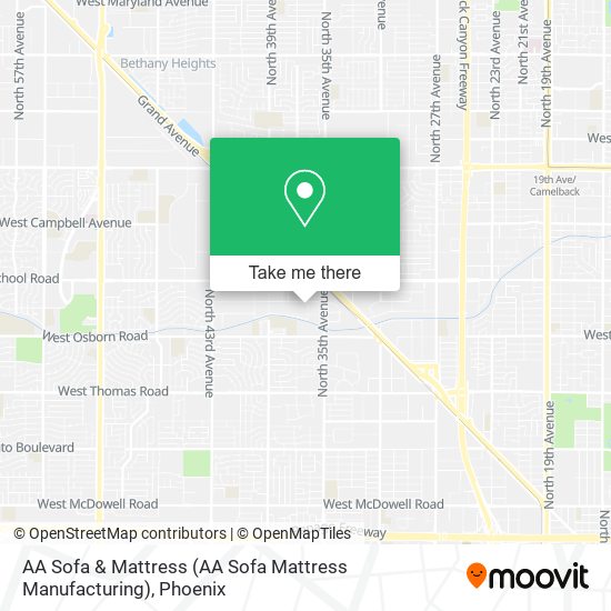 AA Sofa & Mattress map