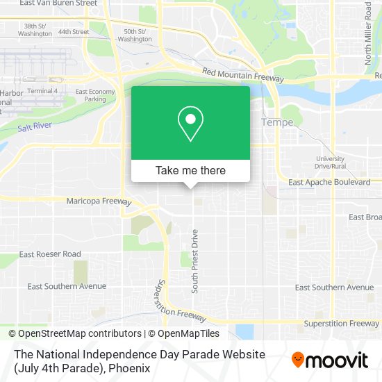 The National Independence Day Parade Website (July 4th Parade) map