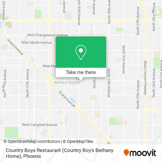 Mapa de Country Boys Restaurant (Country Boy's Bethany Home)