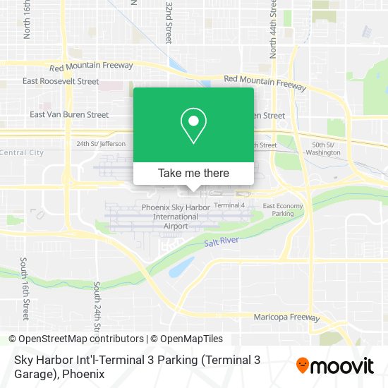 Sky Harbor Int'l-Terminal 3 Parking (Terminal 3 Garage) map