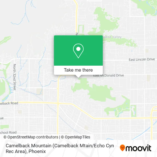 Camelback Mountain (Camelback Mtain / Echo Cyn Rec Area) map