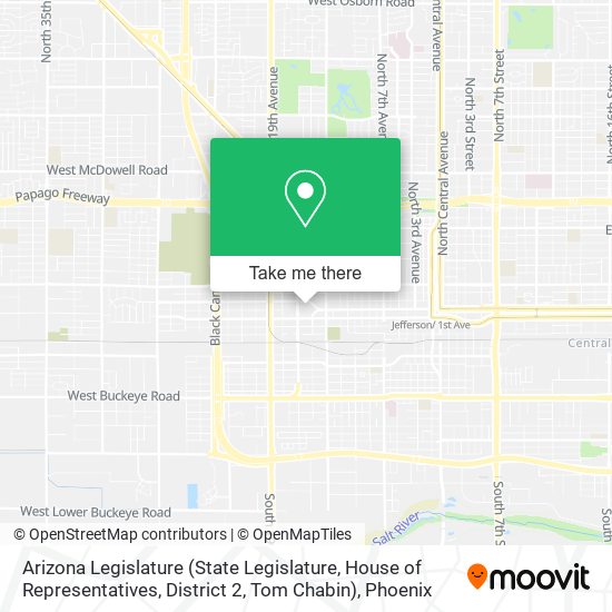 Mapa de Arizona Legislature (State Legislature, House of Representatives, District 2, Tom Chabin)