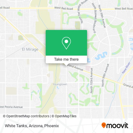 White Tanks, Arizona map