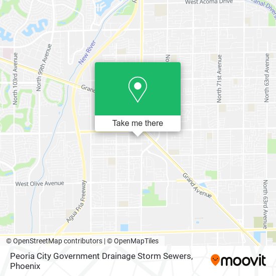 Peoria City Government Drainage Storm Sewers map