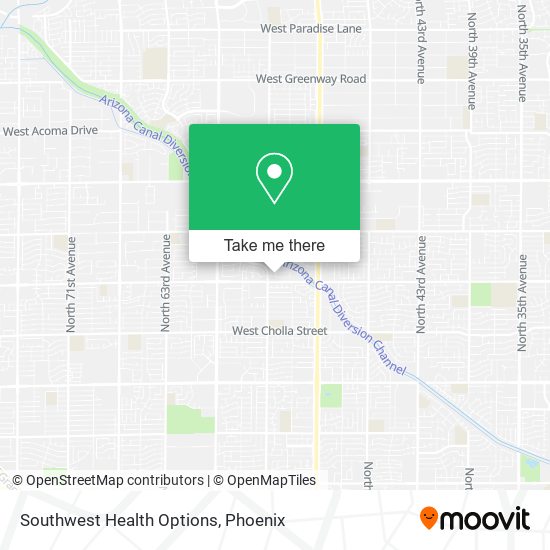 Southwest Health Options map