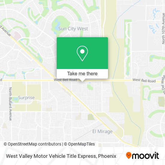 Mapa de West Valley Motor Vehicle Title Express