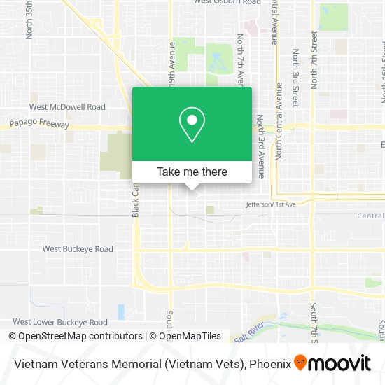 Mapa de Vietnam Veterans Memorial (Vietnam Vets)