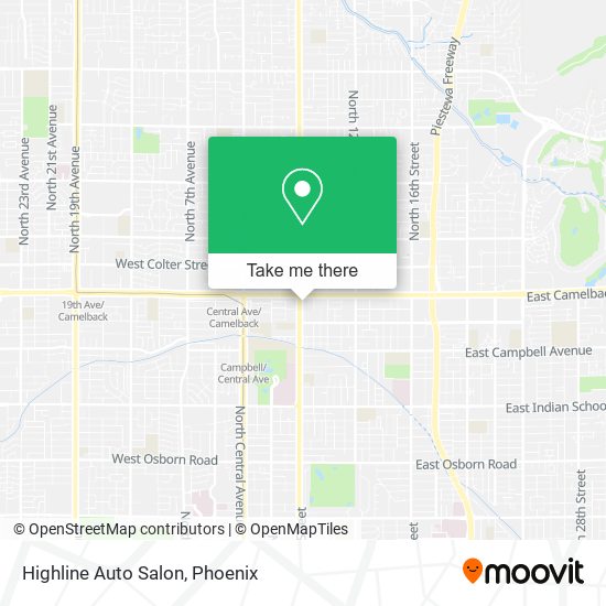 Highline Auto Salon map