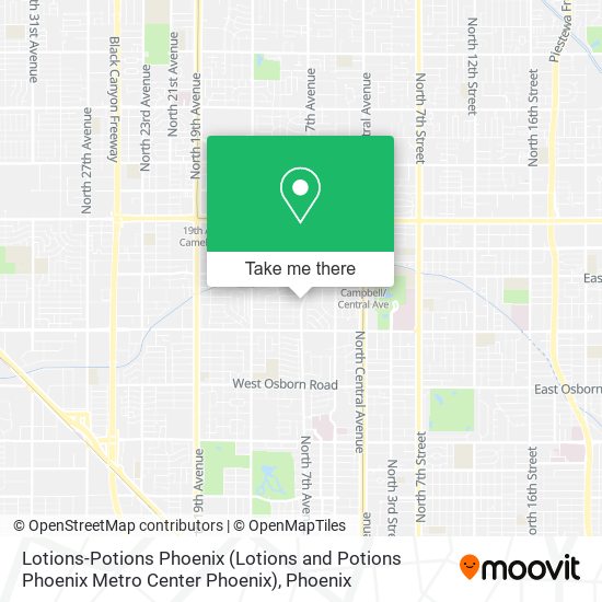 Mapa de Lotions-Potions Phoenix (Lotions and Potions Phoenix Metro Center Phoenix)