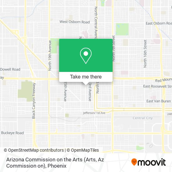 Mapa de Arizona Commission on the Arts (Arts, Az Commission on)