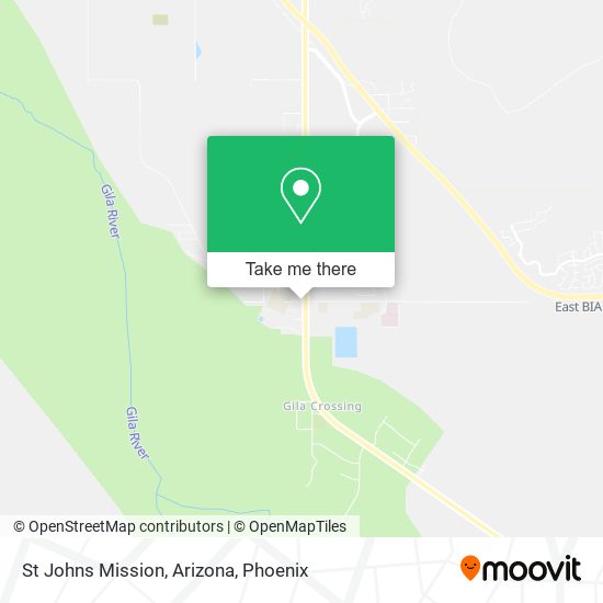 Mapa de St Johns Mission, Arizona