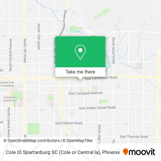 Cole ID Spartanburg SC (Cole or Central la) map