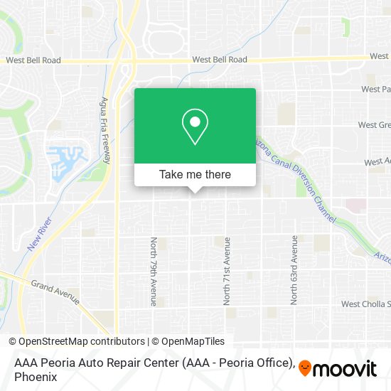 AAA Peoria Auto Repair Center (AAA - Peoria Office) map