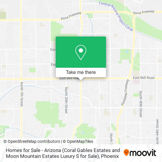 Mapa de Homes for Sale - Arizona (Coral Gables Estates and Moon Mountain Estates Luxury S for Sale)
