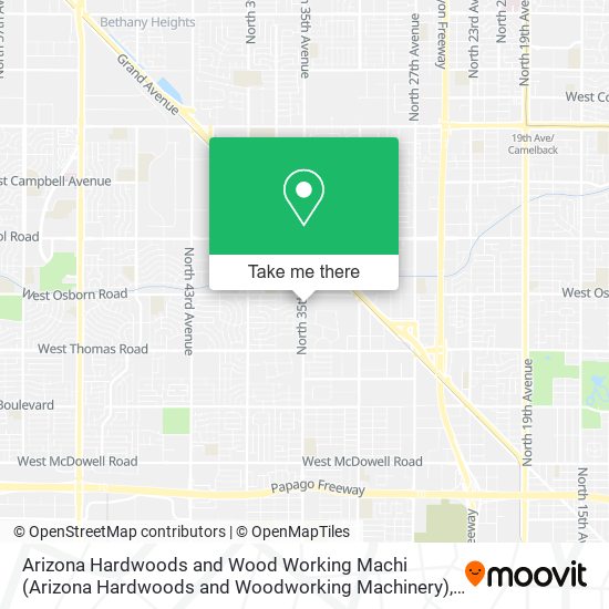 Mapa de Arizona Hardwoods and Wood Working Machi (Arizona Hardwoods and Woodworking Machinery)