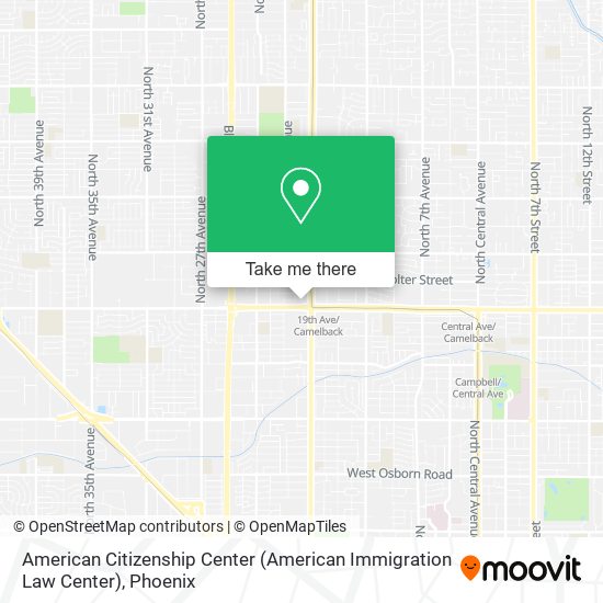 Mapa de American Citizenship Center (American Immigration Law Center)