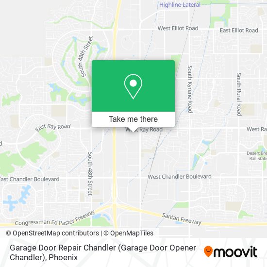 Mapa de Garage Door Repair Chandler