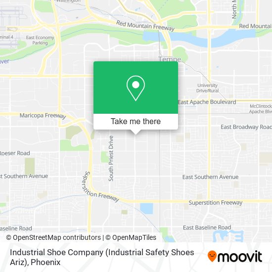 Mapa de Industrial Shoe Company (Industrial Safety Shoes Ariz)
