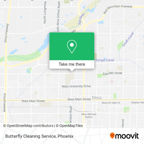 Mapa de Butterfly Cleaning Service