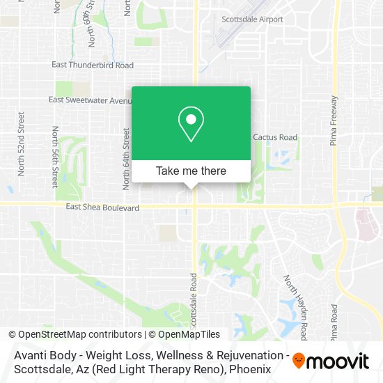 Mapa de Avanti Body - Weight Loss, Wellness & Rejuvenation - Scottsdale, Az (Red Light Therapy Reno)