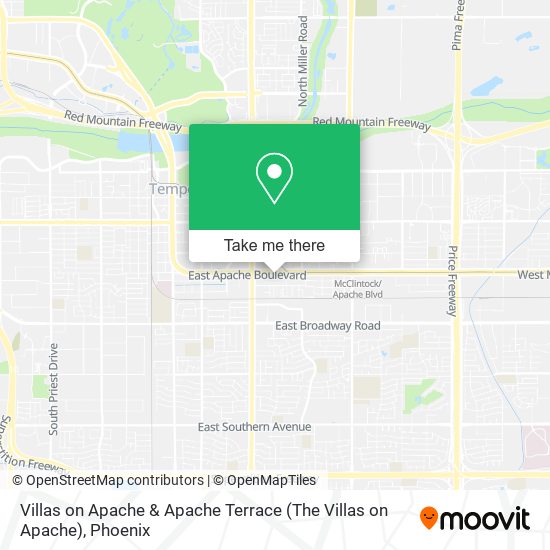 Villas on Apache & Apache Terrace map