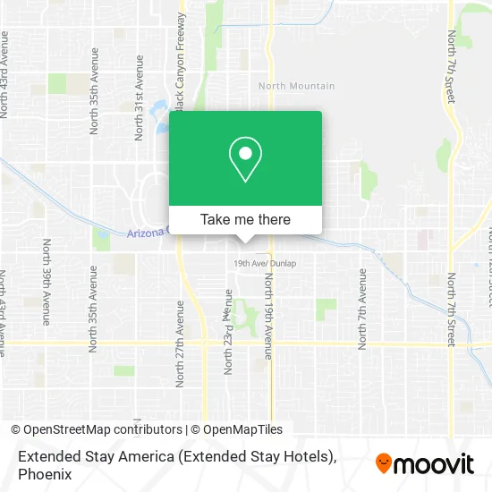 Mapa de Extended Stay America (Extended Stay Hotels)
