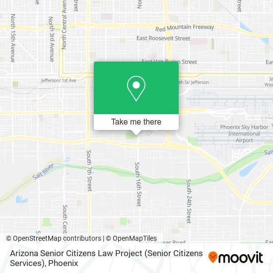 Mapa de Arizona Senior Citizens Law Project (Senior Citizens Services)