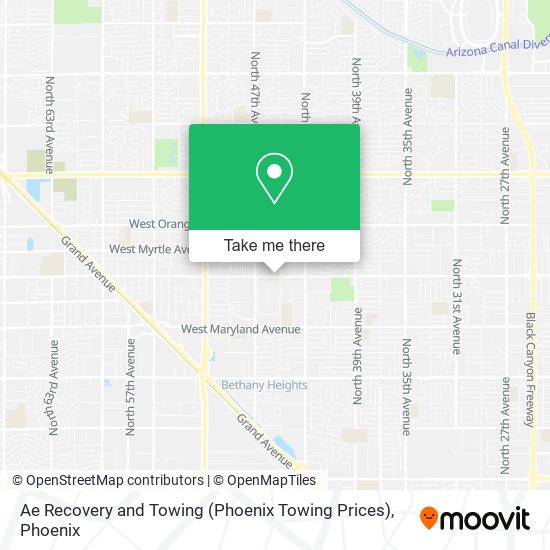 Ae Recovery and Towing (Phoenix Towing Prices) map