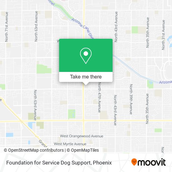 Foundation for Service Dog Support map