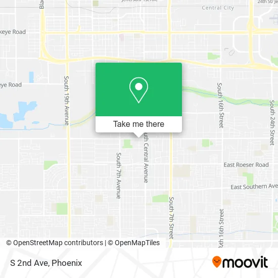 S 2nd Ave map