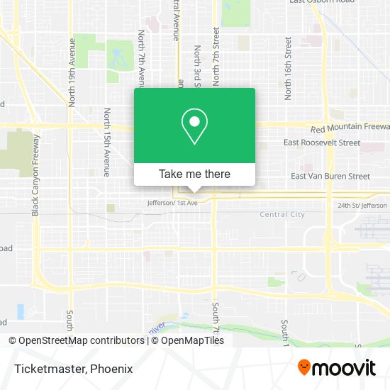 Ticketmaster map