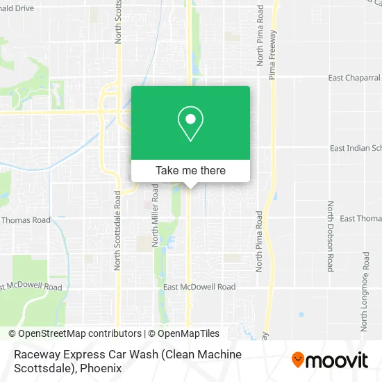 Raceway Express Car Wash (Clean Machine Scottsdale) map