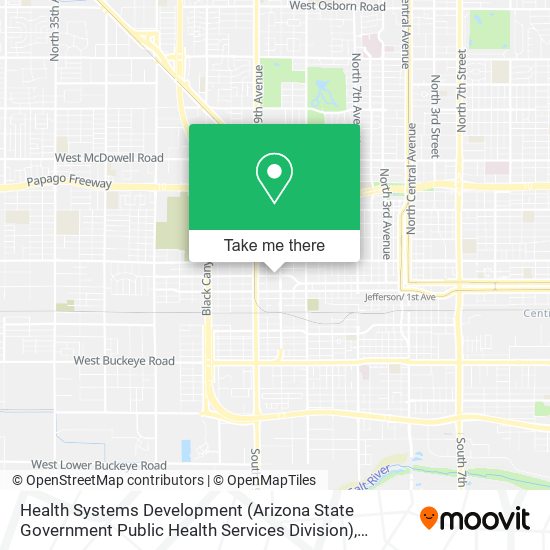 Mapa de Health Systems Development (Arizona State Government Public Health Services Division)