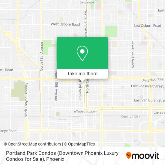 Mapa de Portland Park Condos (Downtown Phoenix Luxury Condos for Sale)