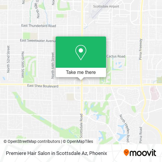 Premiere Hair Salon in Scottsdale Az map