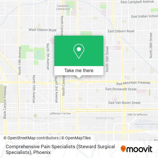 Mapa de Comprehensive Pain Specialists (Steward Surgical Specialists)