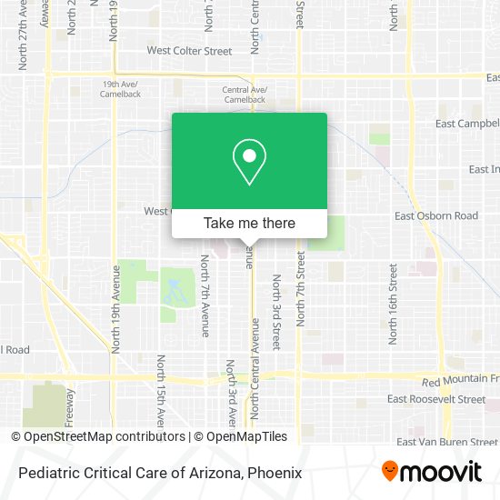 Mapa de Pediatric Critical Care of Arizona