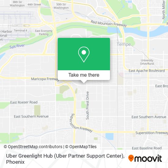 Uber Greenlight Hub (Uber Partner Support Center) map