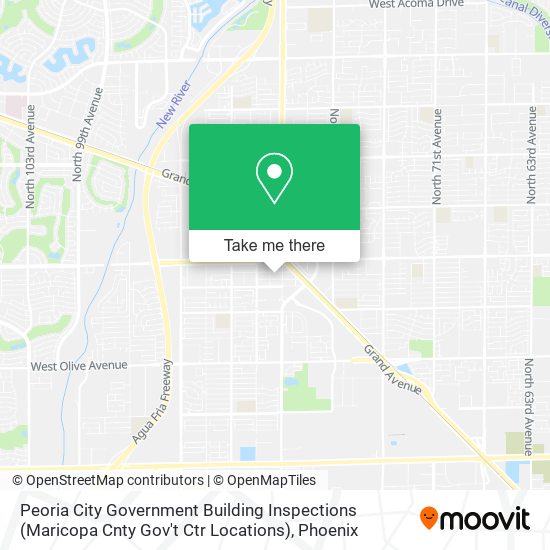 Peoria City Government Building Inspections (Maricopa Cnty Gov't Ctr Locations) map