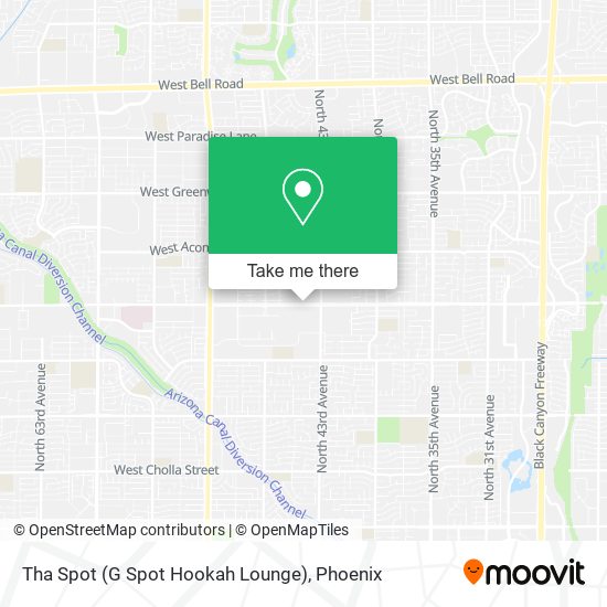 Mapa de Tha Spot (G Spot Hookah Lounge)