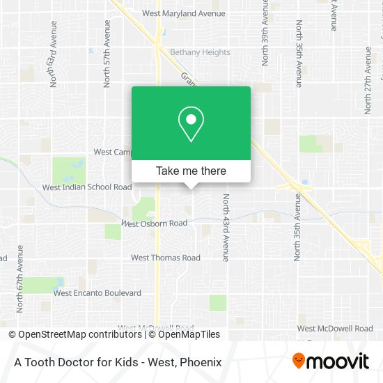 A Tooth Doctor for Kids - West map