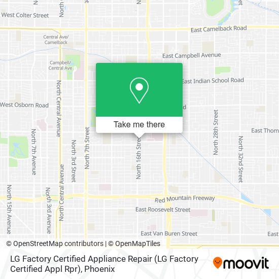 Mapa de LG Factory Certified Appliance Repair (LG Factory Certified Appl Rpr)