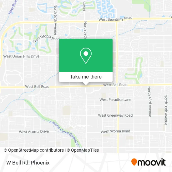 W Bell Rd map