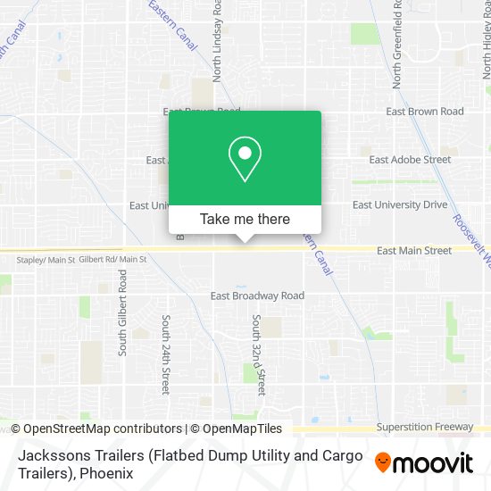 Mapa de Jackssons Trailers (Flatbed Dump Utility and Cargo Trailers)