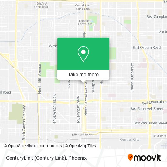 Mapa de CenturyLink (Century Link)